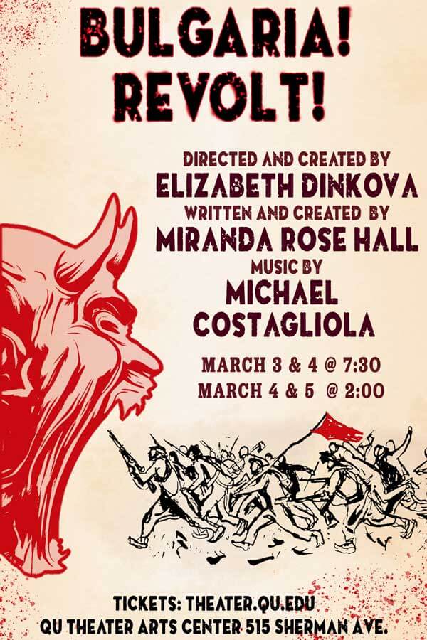 Poster for Bulgaria! Revolt! with information on production
